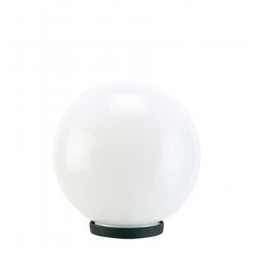 [S-SOV407/06] Lampada da esterno in termoplastico con sfera opale Ø 20cm nero