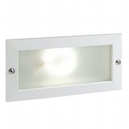 [S-SOV98215/02] Lampada da incasso in alluminio pressofuso con diffusore in vetro satinato bianco