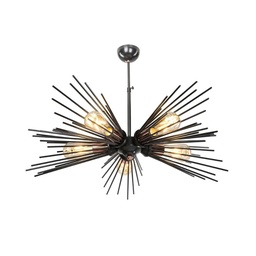 [S-FZ97668] Lampada da soffitto a 5 luci Salem MDL3806 metallo nero