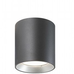 [S-SOV98467/16] Lampada da soffitto in alluminio pressofuso, diffusore in vetro trasparente, consumo 12W, flusso luminoso 1040 lumen, luce calda grafite