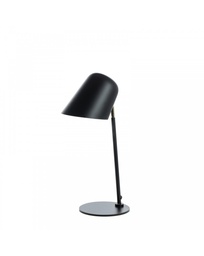 [S-LA/153/N] Lampada da tavolo in metallo nero opaco, 20cm x 20cm x 50cm