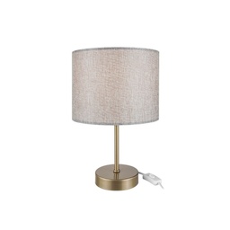 [S-FZ95865] Lampada da tavolo Flora ASZ1496 con paralume cilindrico tessuto sabbia