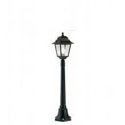 [S-SOV340/06] Lampada da terra in alluminio pressofuso con diffusori in vetro trasparente - Altezza max 210mm nero