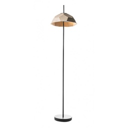 [S-LA/106/TO] Lampada da terra con paralume grigio tortora e base nera, 34 x 160 cm