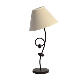 [S-V3711580000] Lampada in metallo con sassi ivory 28x28x57cm