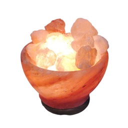 [S-V6900000000] Lampada di sale a forma di coppa con pezzi, 2kg circa, cmø18h18