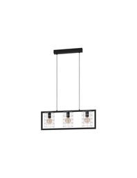 [S-TRIOR30644002] Lampadario Cucina Industriale 4 Luci Ladder Nero Trio Lighting