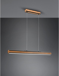 [S-TRIO326610232] Lampadario Ufficio Vintage Legno e Metallo Nero Dimmer Deacon Trio Lighting 42W 3200lm