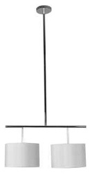 [S-V9158040000] Lampadario a 2 cappelli cilindro 70x30 h 150