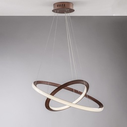 [S-BL256-SCA] Lampadario moderno e alluminio Marrone LED integrato 60x40x h150 cm