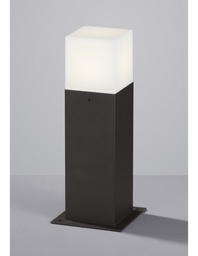 [S-TRIO520060142] Lampioncino da Giardino Squadrato Antracite con LED E14