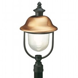 [S-SOV138/14] Lampione da esterno in alluminio pressofuso con copertura superiore in rame