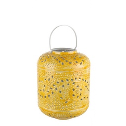 [S-B0140826] Lanterna Eleonore in ferro giallo - 30x30x40 cm