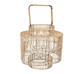 [S-V3720250000] Lanterna in Rattan Naturale - Dimensioni: 39x39x55 cm