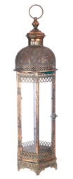 [S-B0140348] Lanterna Salé H78 - Design Unico e Affascinante - Metallo Resistente e Vetro Trasparente - Dimensioni: 23 cm x 78 cm