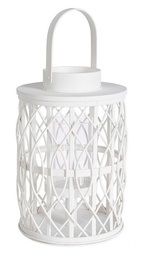 [S-B0140897] Lanterna in Bamboo Tanami Bianco L - Elegante e Resistente