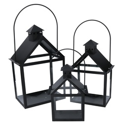 [S-V3724930000] Lanterna in metallo nero 1-3 cm27x18,2h41-51