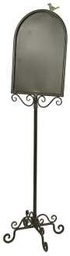 [S-V9125970000] Lavagna con Piedistallo in Ferro H-4906 cm.43,5 x 43,5 H 152