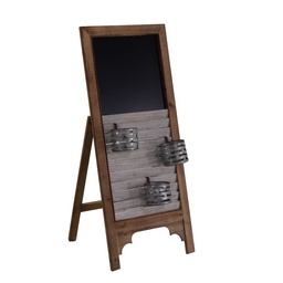 [S-V5921220000] Lavagna in legno con portatutto - 43x41,5x100 cm