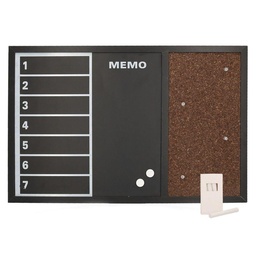 [S-V4612190000] Lavagna magnetica memo con sughero e gessetto 60x40x1,5 cm