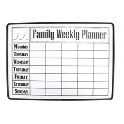 [S-V4612440000] Lavagna Metallo Settimana con Pennarello Rettangolare 71x51x2 cm