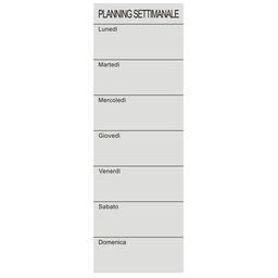 [S-V4612230000] Lavagna Vetro Settimana con Pennarello 20x60x0,5 cm