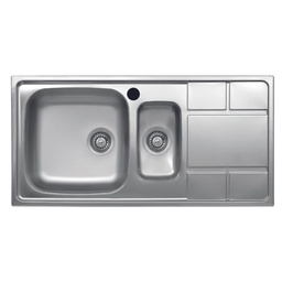 [S-FZ94161] Lavello SAXT332 100x50 cm 2 vasche destro