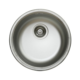 [S-FZ94187] Lavello cucina a pozzetto in acciaio inox da incasso diam. 43.5 cm
