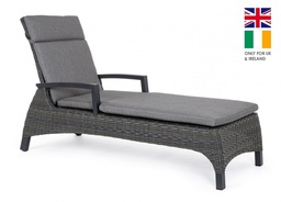 [S-B0663453] Lettino C-C Britton Antracite: Relax e Comfort per i Tuoi Momenti di Pausa - Dimensioni: 205x70x56 cm