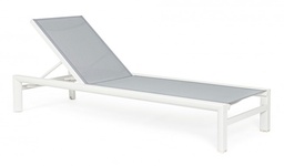 [S-B0663180] Lettino da giardino Skipper New C-Ruote Bianco Yk11
