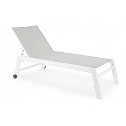 [S-B0662914] Lettino alto in alluminio con ruote Hilde bianco - Dimensioni: 65x200x102 cm