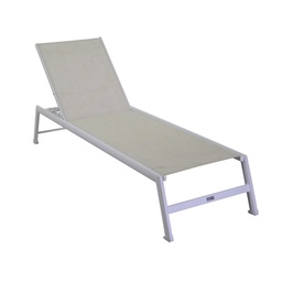 [S-V6457920000] Lettino in alluminio bianco, dimensioni 195x55x31 cm