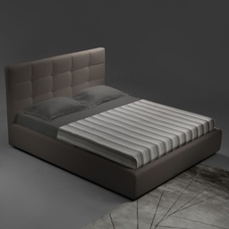 [S-FZ94132] Letto singolo con contenitore Napoli tortora