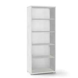 [S-ODB371OSK] Libreria alta moderna in legno Bianco Ossido con quattro ripiani 71x41x h199 cm