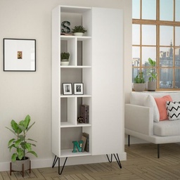 [97575] Libreria con anta Jedda colore bianco 80,6x191