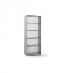[S-ODB351CEK] Libreria moderna in melaminico con quattro ripiani a giorno Cemento DOUBLE 71x41x h182 cm
