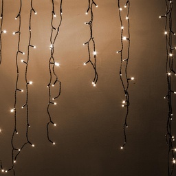 [S-V6170180000] Luce Tenda 400 LED Plastica Bianco Caldo 7,5m