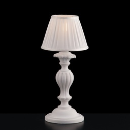 [S-BL180-LT-BCO] Lume comodino legno e pasta di legno bianco shabby 1 luce