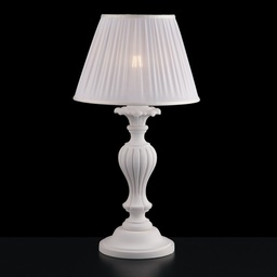 [S-BL180-LM-BCO] Lume in legno e pasta di legno bianco shabby 1 luce e paralume in plisse bianco