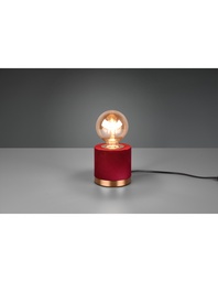 [S-TRIOR50691010] Lumetto Comodino Judy Velluto Rosso Ø11 cm Trio Lighting