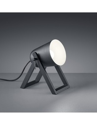 [S-TRIOR50721011] Lumetto Nero Moderno Marc Piede Legno e Diffusore Metallo Trio Lighting