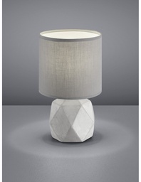 [S-TRIOR50831087] Lumetto Pike Cemento con Rombi e Paralume Grigio Ø16 cm Trio Lighting