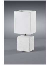 [S-TRIOR50131001] Lumetto Ping Base Ceramica Bianca con Paralume Quadrato Trio Lighting