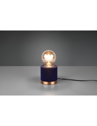 [S-TRIOR50691012] Lumetto Tavolo Judy Velluto Blu Ø11 cm Trio Lighting