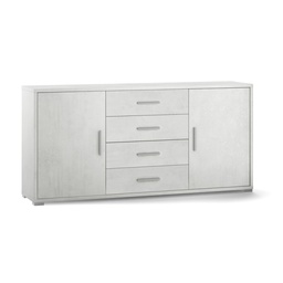 [S-ODB804OSOSK] Madia due ante quattro cassetti Bianco Ossido 174x41x h84 cm