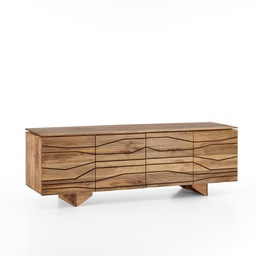 [S-ET/063] Madia etnica in legno di mango marrone, 177x45x75 cm