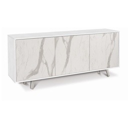 [S-O7073OSMCK] Madia tre ante in Marmo Bianco Ossido 177x41x h74 cm