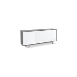 [S-O7073CEBLK] Madia tre ante Cemento Bianco Lucido 177x41x h74 cm