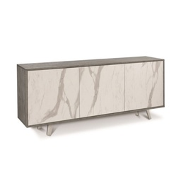 [S-O7073CEMCK] Madia tre ante Cemento Marmo 177x41x h74 cm