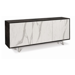 [S-A7073ONMCK] Madia tre ante in Nero Ossido Marmo 177x41x h74 cm